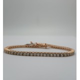 5.50CT 14K Rose Gold Diamond Tennis Bracelet 9"